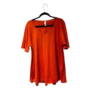 LulaRoe Burnt Orange Perfect T size 2XL